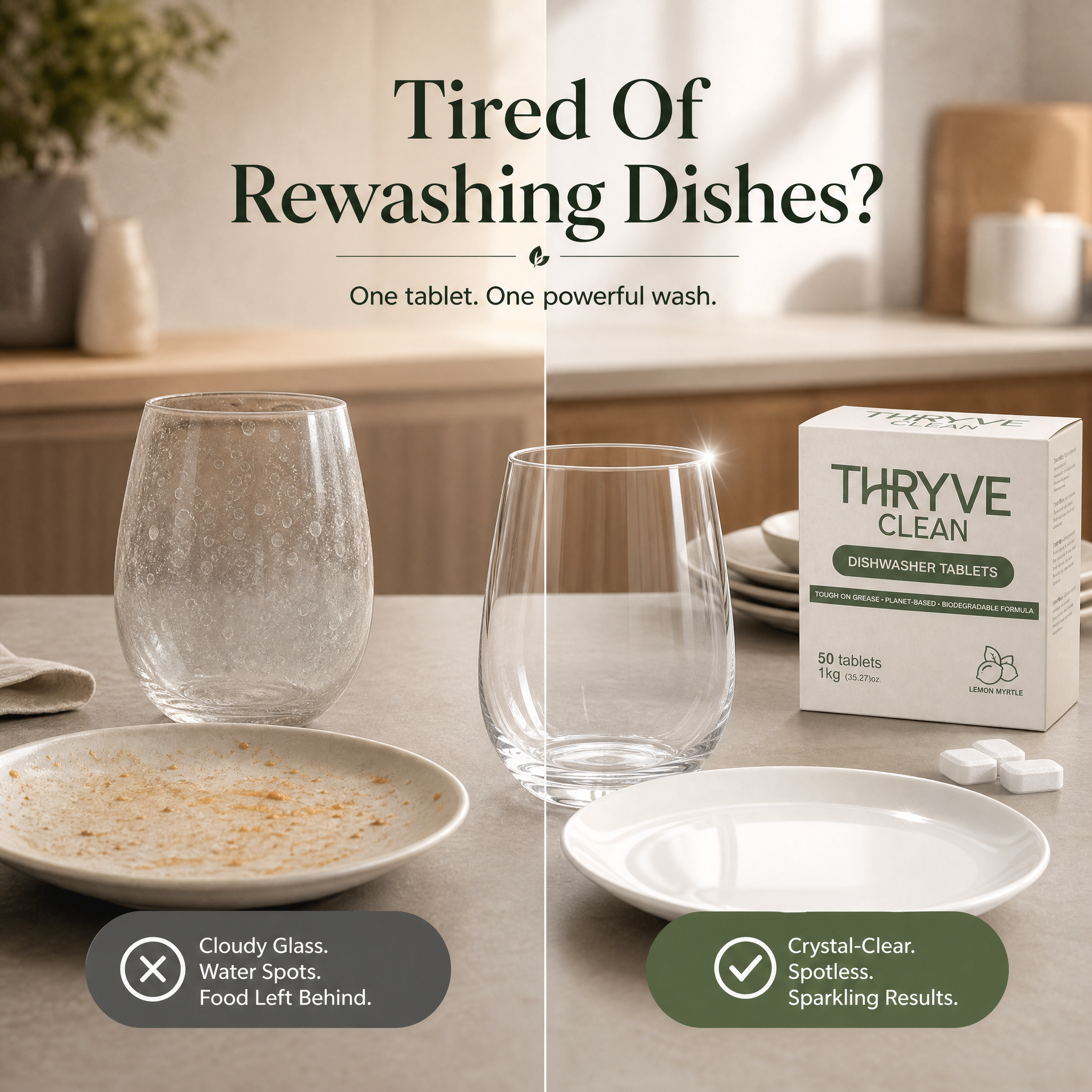 Eco Dishwasher Tablet That Actually Cleans  - 50 Pk