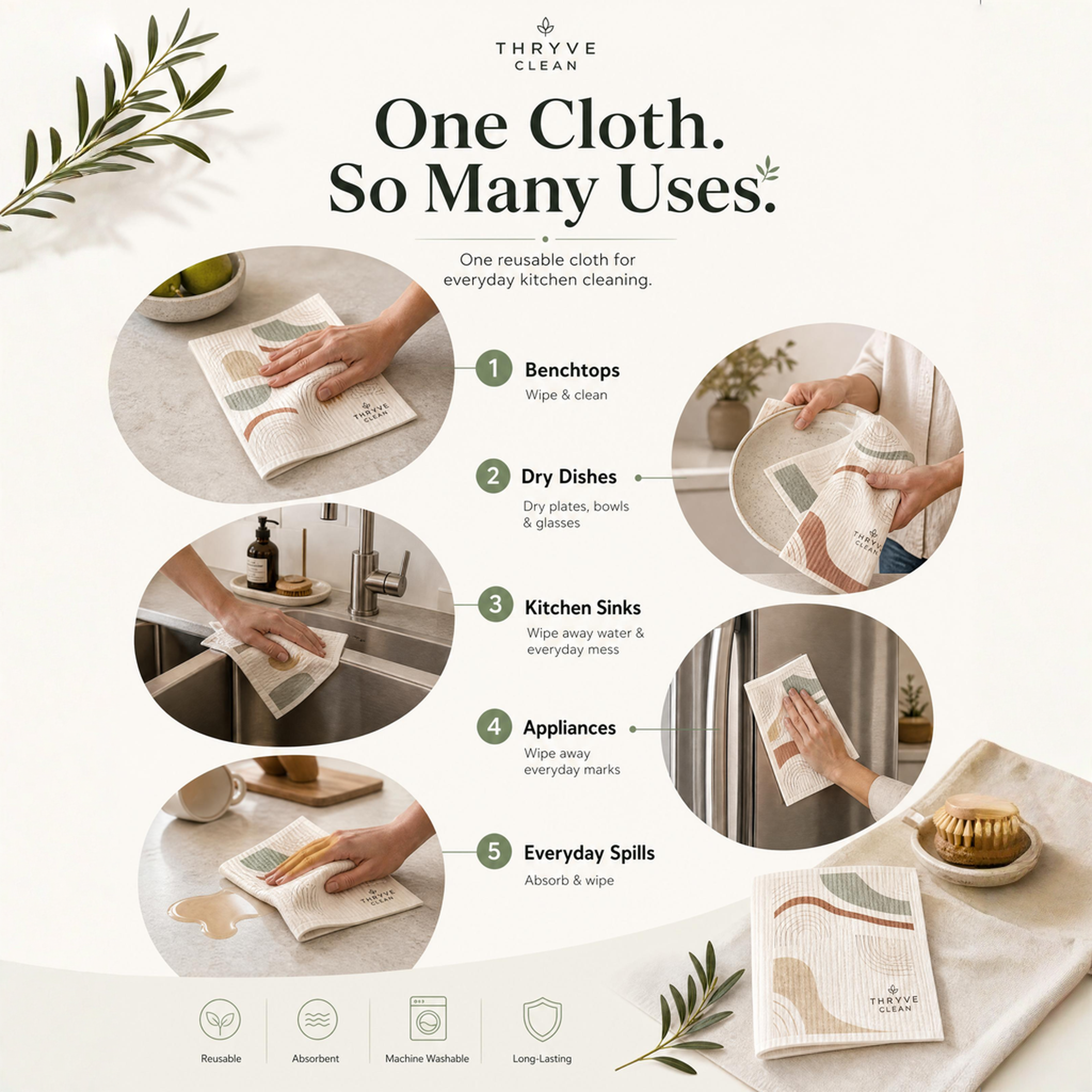 Swedish Dish Cloths (3 Pcs)